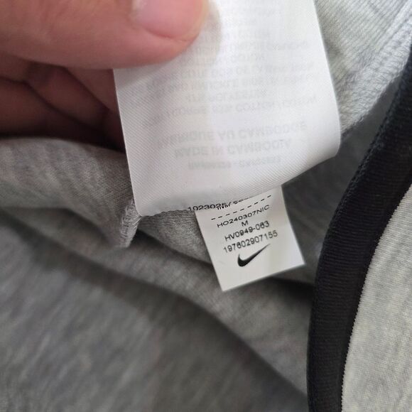Nike Tech Fleece Windrunner Jacket Heather Grey Black Men's Medium M Hoodie New - Picture 15 of 16